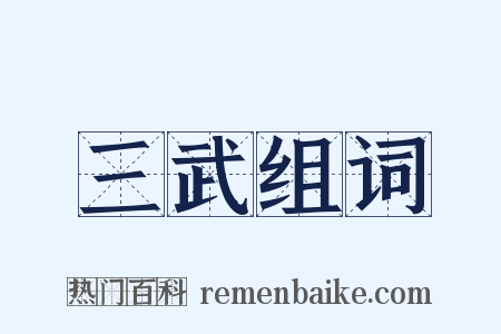 三武组词是什么意思的图片